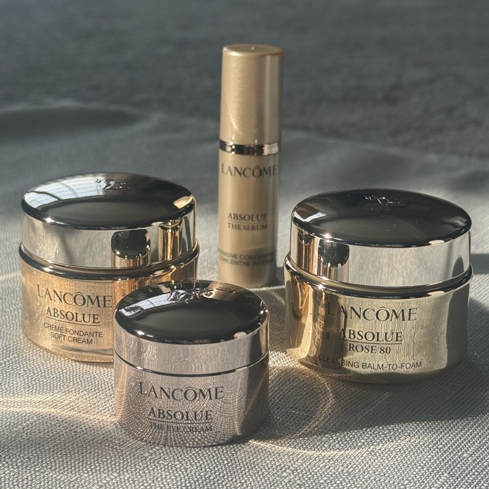 Lancôme Absolue Discovery Set Soft Cream Serum Eye Cream Rose Cleanser New